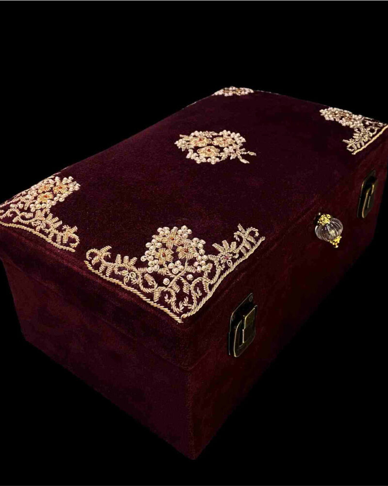 Royal Zardozi Jewellery box