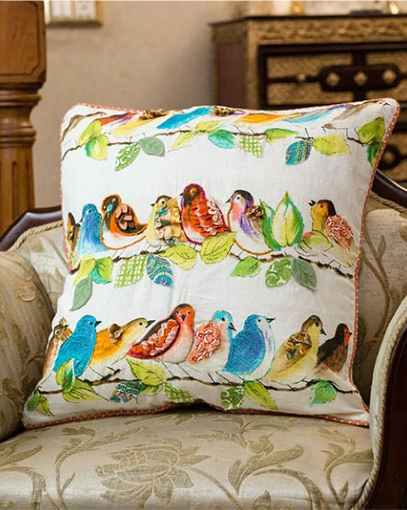 Textured Bird Assembly Cushion