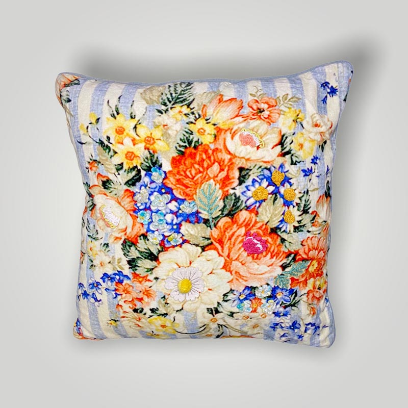 Victorian Flower bouquet cushion
